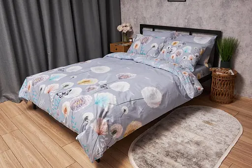 Комплект постільної білизни Moon&Star Бязь Gold Люкс Dandelion Dreams євро 200х220 наволочки 2х40х60 - фото 1