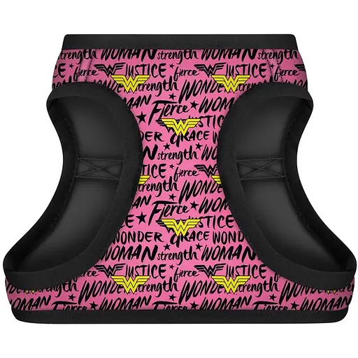 Шлейка для собак Waudog Clothes мягкая с QR паспортом, рисунок "Чудо-женщина в розовом", XS1 - фото 2