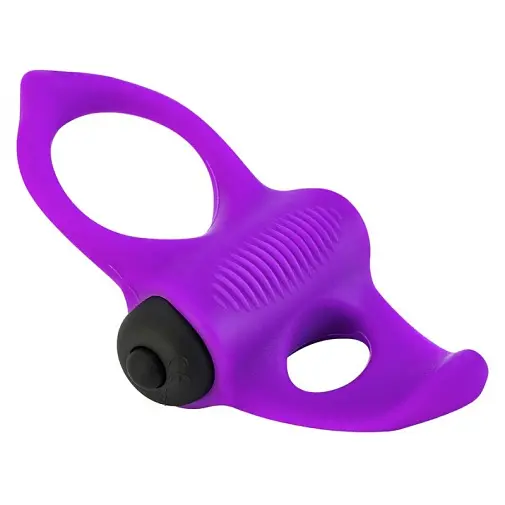 Эрекционное виброкольцо Adrien Lastic Lingus Max 9.5 см фиолетовый - фото 4