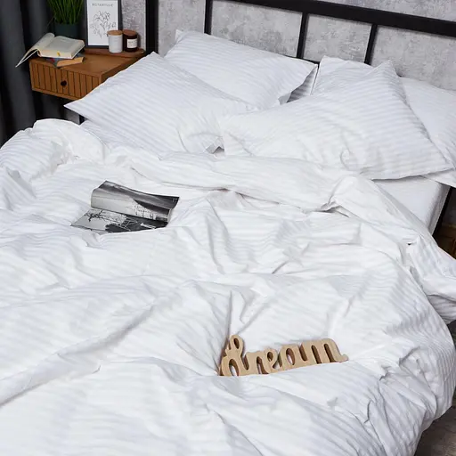 Комплект постільної білизни Moon&Star Бязь Gold Люкс White Harmony King Size 220x240 наволочки 2х40х60 - фото 7