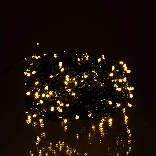 Гірлянда Нитка вулична GarlandoPro 30 м 300 LED чорний дріт Жовтий CF300L30MBY - фото 4