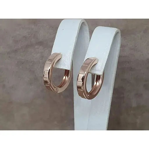 Золоті сережки-кільця Tango. 470331 - фото 4