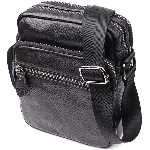 Мужская сумка на плечо из натуральной кожи Vintage 17х21х8 см sum0027511 - фото 1