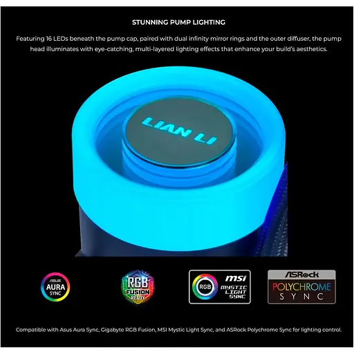 СВО Lian Li GA II Lite 360 RGB Black (G89.GA2L36RB.00) - фото 3