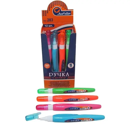 Коректор-ручка, Josef Otten, 6 мл, металевий наконечник (В асортименті), 12 шт. в упаковці