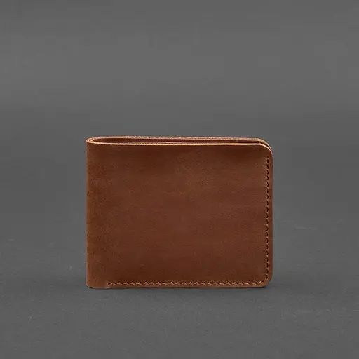 Мужской кожаный портмоне 4.1 (4 кармана) светло-коричневый Crazy Horse - фото 6