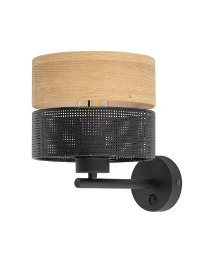 Бра, настенный светильник TK Lighting 6539 Nicol E27 1x15W IP20 черный - фото 1