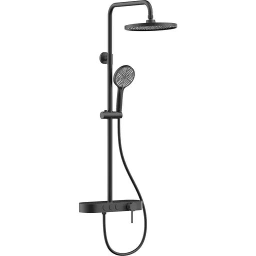 Душова система Volle Sistema V верхній душ d250 мм de la noche 1593.090104, Чорний матовий - фото 1