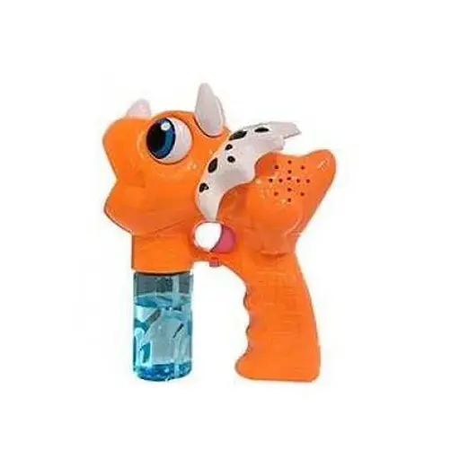Пистолет мыльные пузыри Динозавр, 6267, музыка, свет, 2 бутылки (в ассортименте)
