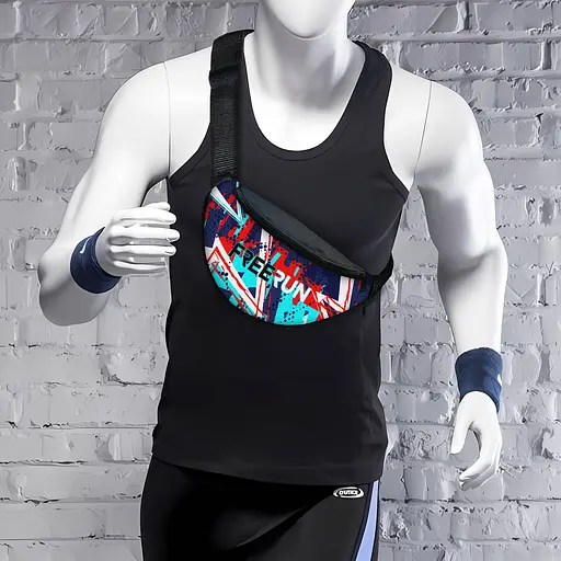 Сумка-бананка мужская/женская Sport 32×16 см с расширителем поясная сумка или сумка через плечо (3729) - фото 2