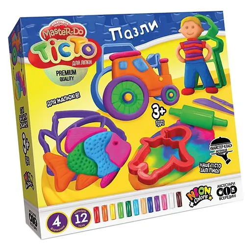Набор творчества Тесто для лепки Master Do Пазлы, укр/рус, Danko Toys