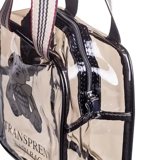 Косметичка Yiwu HP-16-4K дорожня 22х9х20 см водонепроникна прозора - фото 8