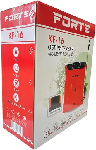 Оприскувач акумуляторний Forte KF-16 8АН/12V 6.5 кг (121871) - фото 4