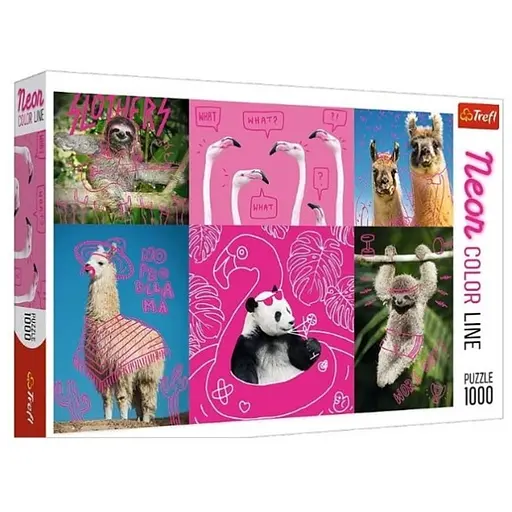 Пазл Trefl Neon Екзотичні тварини колаж 1000 ел. (10594) - фото 1