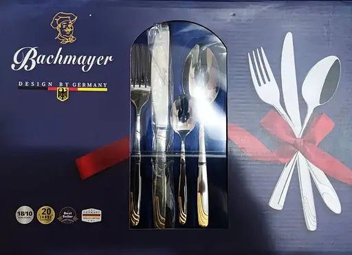 Набор столовых приборов Bachmayer BM-2458 на 6 персон в подарочном чемодане 24 предмета - фото 6
