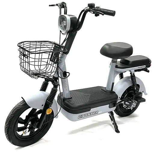 Электроскутер Двухместный Crosser Mini+Pas-система Серый - фото 1