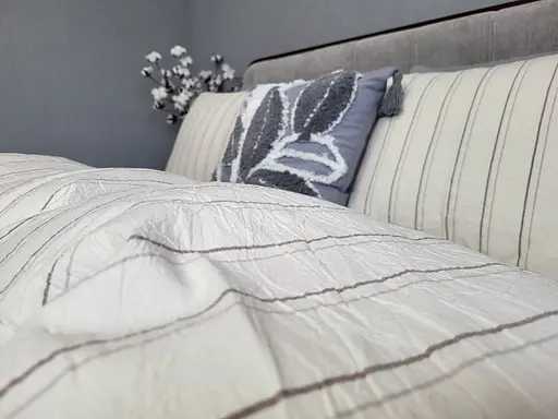 Комплект постельного белья Washed Cotton из вареного хлопка полоска Lines - двухспальный - фото 3