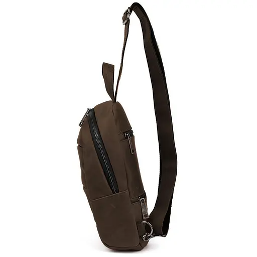 Рюкзак слинг кожаный объемный с карманами TARWA 28х22х7 см sum0028217 - фото 6