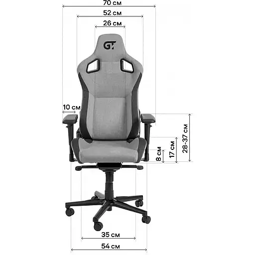 Геймерское кресло GT Racer X-8005 Dark Gray (X-8005 Dark Gray) - фото 7