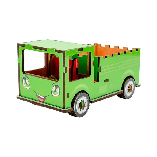 Детский деревянный 3D конструктор Грузовик PuzzleOk Puz-00929 37 деталей - фото 5