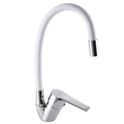 Змішувач для кухні Domino Blitz DBC-203SLR-White Білий - фото 2