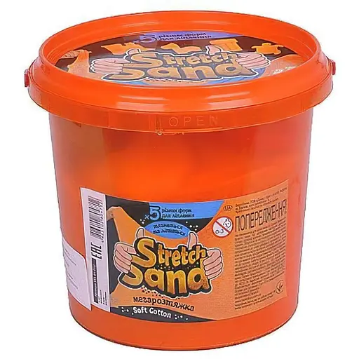 Креативна творчість Danko Toys Stretch Sand STS-01-01U 700 гр Помаранчевий - фото 1