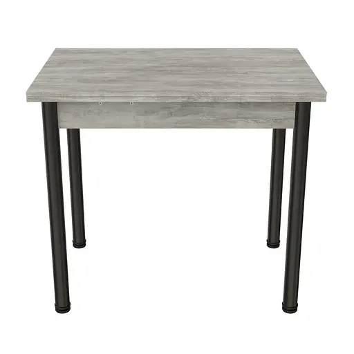 Обідній стіл-формер розкладний Берта Ferrum-decor 750x1200x900 Чорний метал ДСП Бетон 16 мм (FRD-105177)