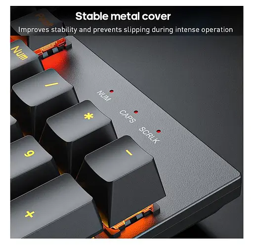 Клавіатура механічна ігрова з підсвічуванням iMICE Model GK-600 USB Wired Type-C, Eng/Укр/Рус, Black - фото 8