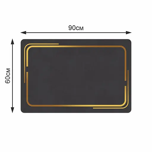 Суперпоглощающий Диатомитовый Коврик Aquarius для ванной 60 х 90 см Графитовый Мрамор - фото 2