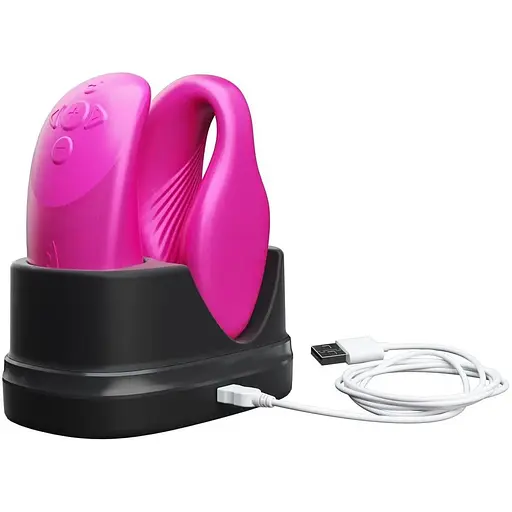 Смарт-вибратор для пар We-Vibe Chorus Cosmic Pink сенсорное управление вибрациями сжатием пульта - фото 6