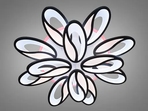 Светодиодная люстра 8090-8+4BKLEDDIMMER3COL черная с димером - фото 3