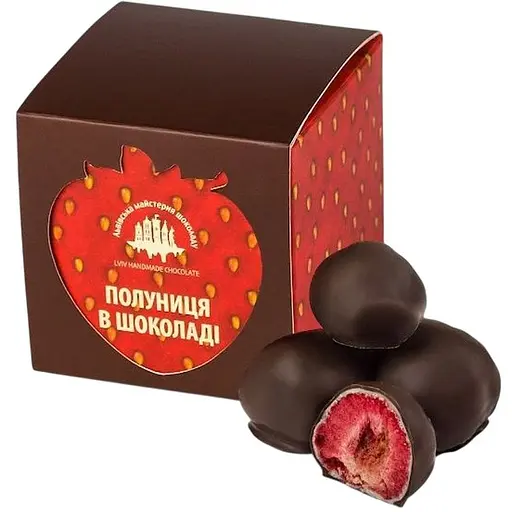 Конфеты Львовская Мастерская Шоколада Клубника в шоколаде 60 г