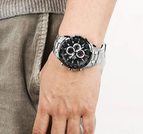 Годинники чоловічі оригінальні японські Casio Edifice EF-539D-1AVEF кварцові зі сталевим браслетом (модуль - фото 7