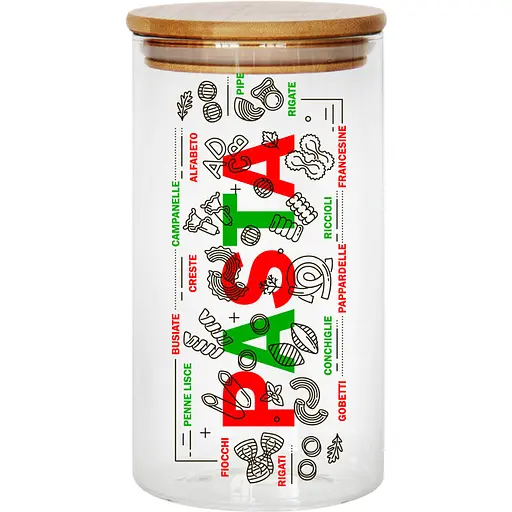 Банка для хранения Galleryglass Pasta стеклянная с бамбуковой крышкой 750 мл (85006085)