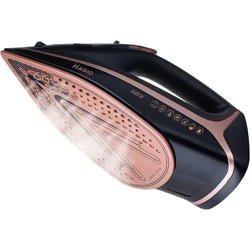 Праска Magio МG-131, Black, 2400W, підошва кераміка, резервуар для води 300мл, паровий удар 120г/хв, функція самоочищення від накипу, антикапля - фото 2