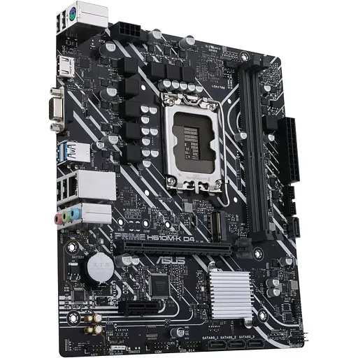 Материнская плата Asus Prime H610M-K D4 s1700 H610 2xDDR4 M.2 HDMI-VGA mATX - фото 2