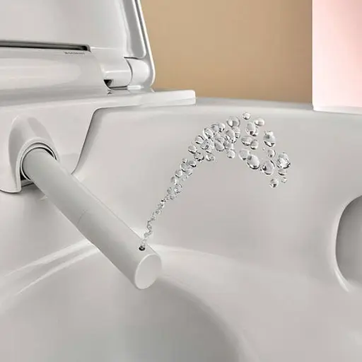 Унитаз-биде подвесной Geberit AquaClean Alba KeraTect 146.350.01.1 с белой панелью с сидением Soft Close, Белый - фото 2