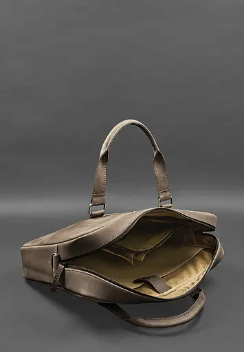 Шкіряна сумка для ноутбука та документів коричнева Crazy Horse - фото 4