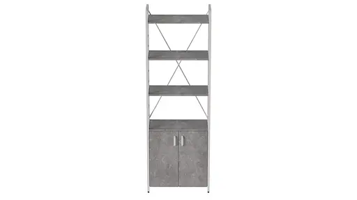 Етажерка 4/60 Ferrum-decor Серії Конект із тумбою 179x60x28 Білий ДСП Бетон (FRD-104497) - фото 4