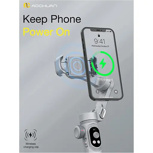 Стабилизатор видеосъемки AOCHUAN Smart X Pro Grey (AOCHUAN-SMARTXPRO-G) [150593] - фото 9