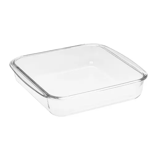 Противень прямоугольный форма из жаропрочного стекла для запекания 1.6 л 24.5х21.5 см, Ristal Прозрачный 86982 - фото 2