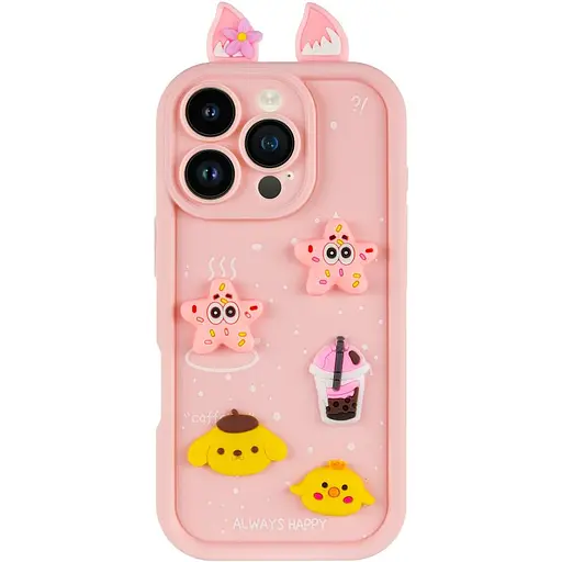 Чохол Epik TPU Toys Case with Ears для Apple iPhone 16 Pro 6.3 Light Pink - фото 2