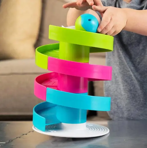 Развивающая игрушка Dimple Трек-балансир для шариков Fat Brain Toys Wobble Run F273ML - фото 3