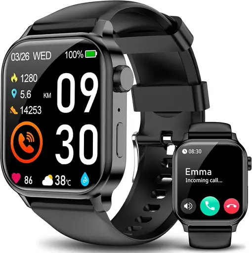 Смарт-часы SENBONO G93 Black (пульсоксиметр, звонки) 2 ремешка