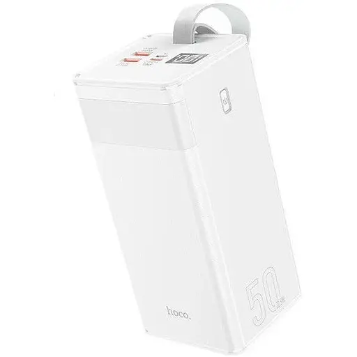Портативний зарядний пристрій для телефону Power bank Hoco J86A Powermaster 50000 mAh 22.5W з ліхтарем Білий - фото 1