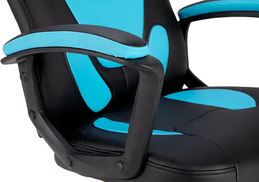 Уценка. Геймерское детское кресло GT Racer черное с синим (X-1414 Black/Light Blue) - фото 6