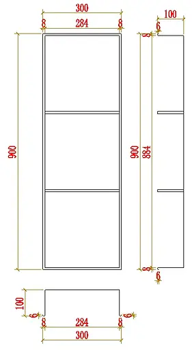 Полка в ванную встроенная Nett YBr-90, металлическая 90 см Бронза - фото 6