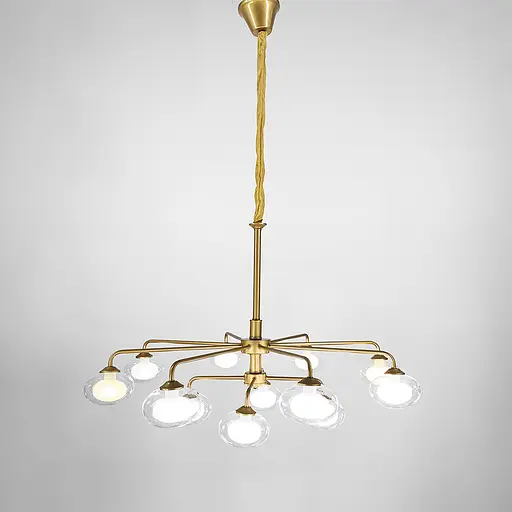 Золота люстра на 12 плафонів Line.F Н 962/12 - фото 5