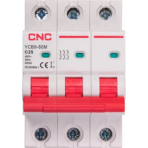 Модульный автоматический выключатель CNC YCB9-80M 3P C25 6ka
