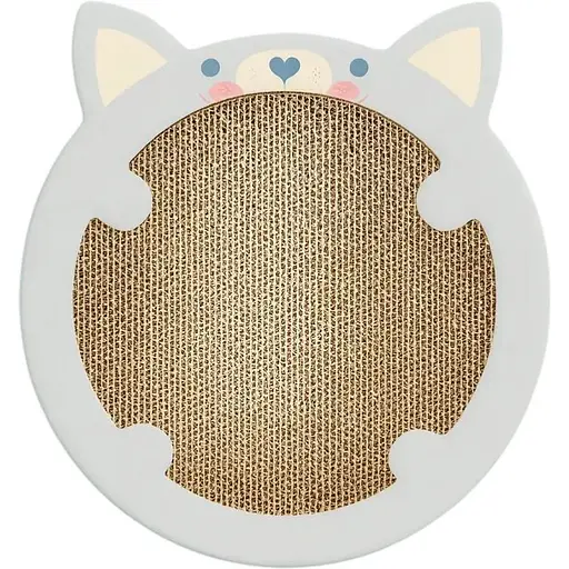 Дряпка Trixie для кошенят картонна у формі хом'яка з котячою м'ятою 31х2.5х32.5 см світло-сіра [CD] - фото 1